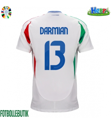 Italien Matteo Darmian #13 Bortatröja EM 2024 Kortärmad